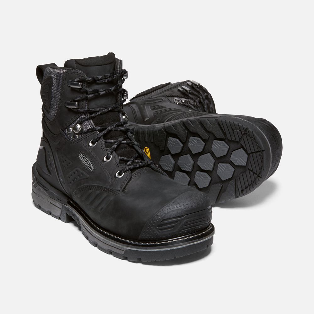 Botas de Trabajo Keen Mexico Negros - Hombre Philadelphia 6\" Waterproof (Carbon-Fiber Toe) - WK40728